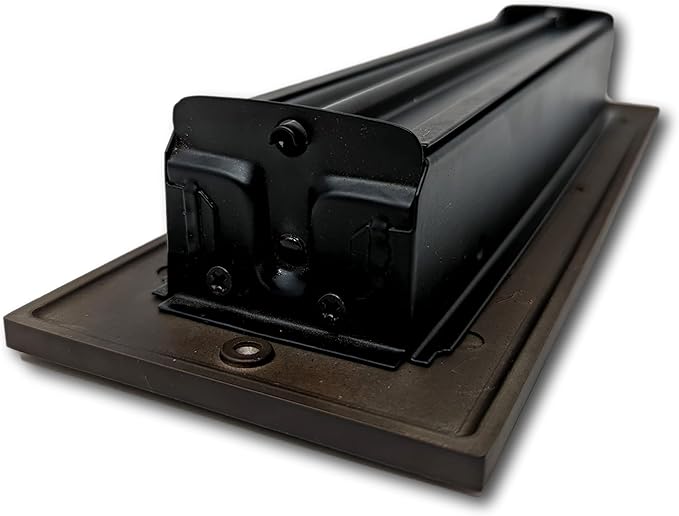Madelyn Carter 2 x 10 Cast Aluminum Linear Vent Cover with Damper - Oxidized Bronze (Overall: 3.75 x 11.75) | Floor Register - Wall Register