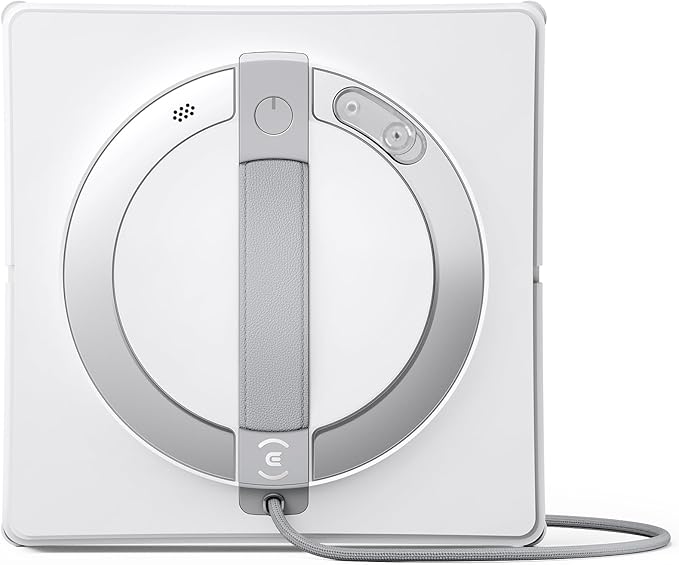ECOVACS WINBOT W2 PRO Window Cleaning Robot, 3 Nozzles Water Sprayer, 10-Level Protection System, Win-SLAM 4.0 Path Planning, Steady-Climbing System, Edge Detection, App Control