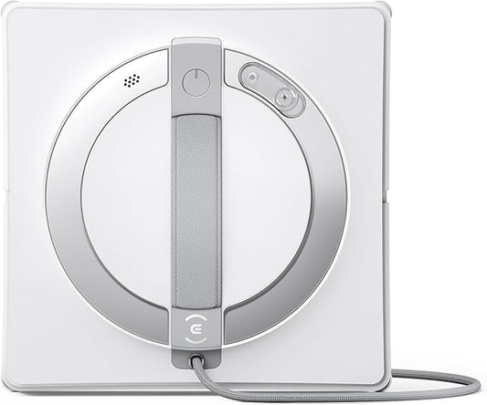 ECOVACS WINBOT W2 PRO Window Cleaning Robot, 3 Nozzles Water Sprayer, 10-Level Protection System, Win-SLAM 4.0 Path Planning, Steady-Climbing System, Edge Detection, App Control