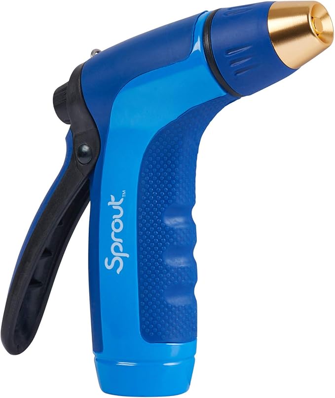 Sprout 65120-AMZ Metal Rear Trigger Adjustable Nozzle with QuickConnect Product Adapter Amazon Bundle, Blueberry Blue