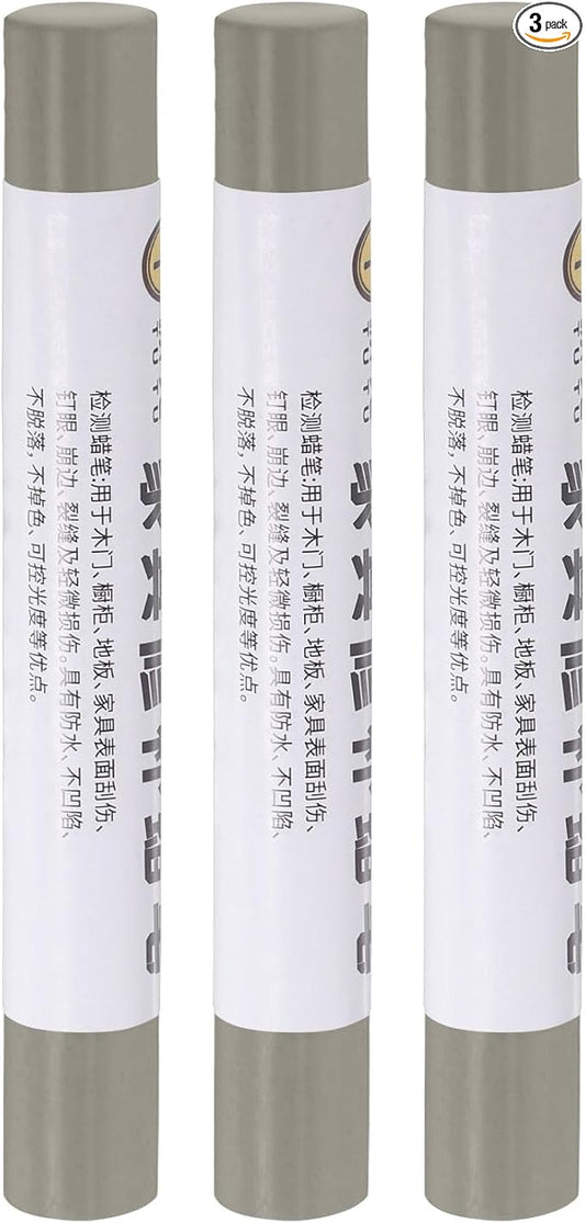 uxcell Furniture Repair Crayons, 3Pcs - Wood Wax Filler Stick, Furniture Markers Touch Up - for Scratches Holes Tables Desks Wooden Floors Cover Ups, Autumn Dew White