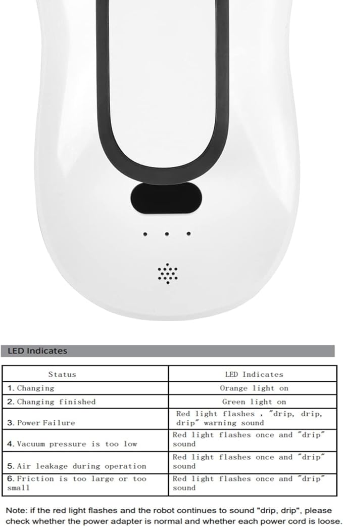 Window Cleaning Robot Vacuum with Ultrasonic Water Spray and Remote Control for Indoor Outdoor High Windows Glass, Tiles