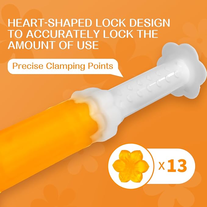 YUCO Toilet Gel Stamps Floral Shaped Toilet Bowl Cleaner Gel, Helps to Clean the Toilet, Preventing Urine Stains and Limescale Keeping it Fresh and Clean(Pack of 1,Orange Blossom)