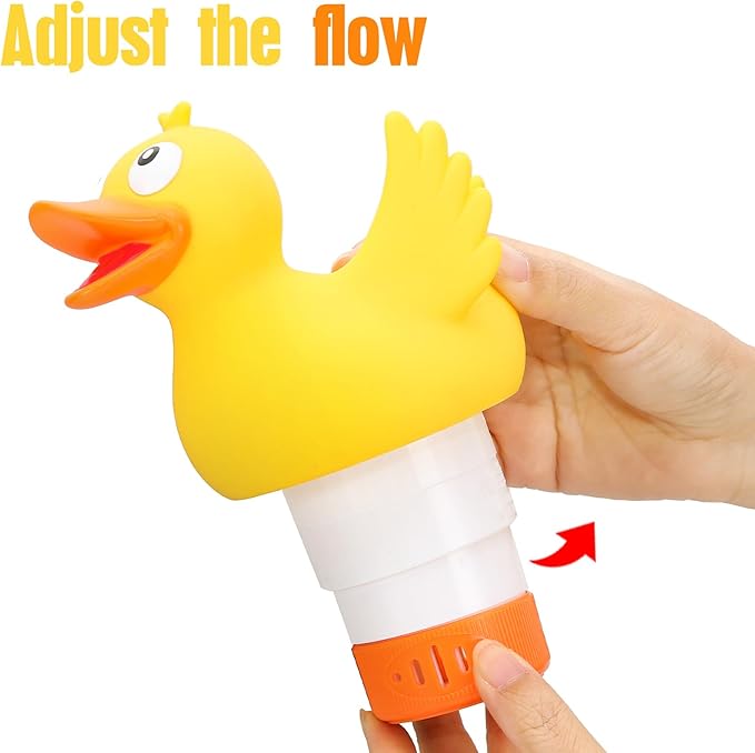Duck Chlorine Floater for 1" Tab ONLY, Mini Floating Pool Chlorine Dispenser