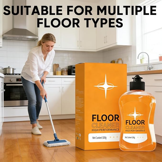Floor Cleaner for Mopping, 17 fl oz Multi-Surface Floor Cleaning Solution, Streak-Free & Quick Dry Formula for Hardwood, Tile, Laminate & Vinyl Floors (1 PACK)