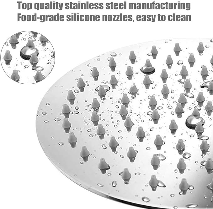 NearMoon Rain Shower Head, Ultra-Thin Design-Pressure Boosting, Awesome Some Experience, High Flow Stainless Steel Rainfall Head (10 Inch, Chrome Finish)