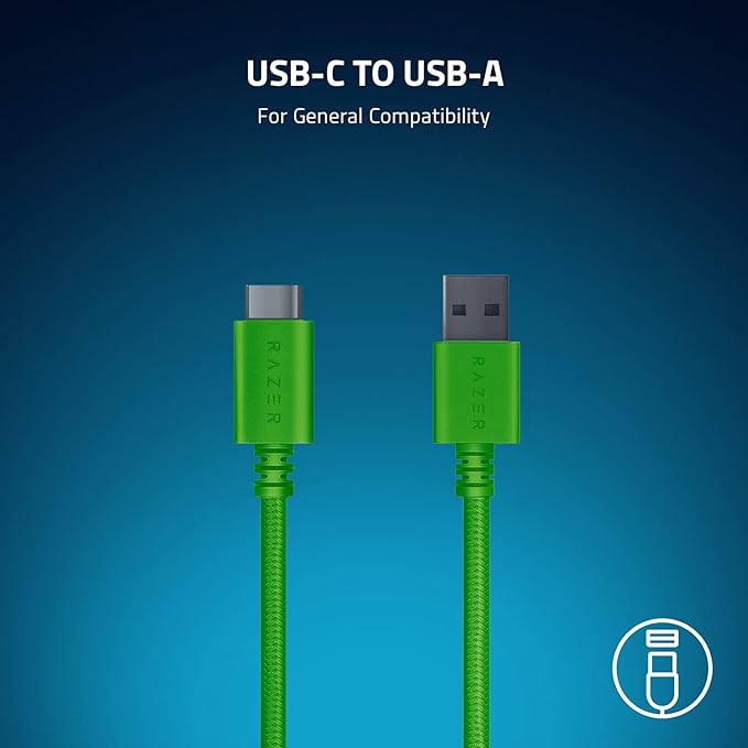 Razer PBT Keycap + Coiled Cable Upgrade Set: Durable Doubleshot PBT - Universal Compatibility - Keycap Removal Tool & Stabilizers - Tactically Coiled & Designed - Braided Fiber Cable - Green