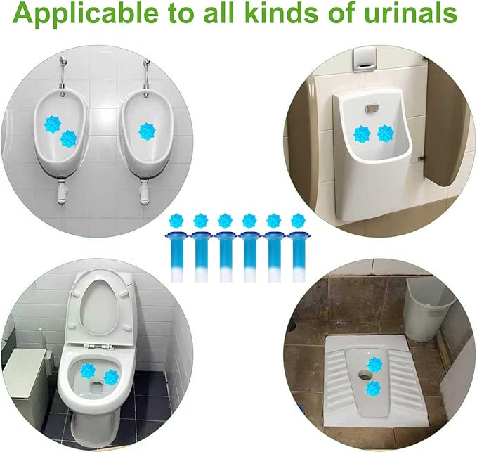 Solala 6 Packs Toilet Bowl Gel Stamp - Replacement Gel Toilet Bowl Cleaning Stamps Compatible with Scrubbing Bubbles, Stop Limescale and Rings, for Cleaning and Refreshing, 6 Pack with Dispenser