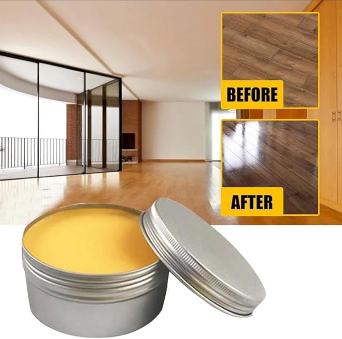 Premium Beeswax Paste Wood Finish & Polish Cutting Board Sealer,Bees wax furniture polish and cleaner,Protects & Restores Furniture Polish for Floors,Cabinets,Tables,for all seasons(200g)
