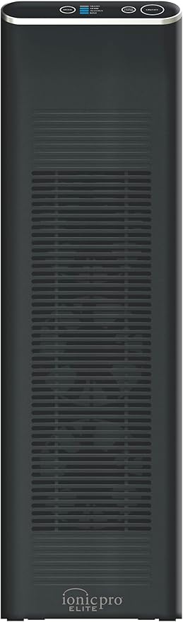 Ionic Pro Platinum (TA740) Charged Ions Air Purifier Tower - Truly Silent Operation – High Performing Unique No Filter Design - Removes Odors, Smoke, Mold, Pet Dander - 600 Sq Ft Capacity