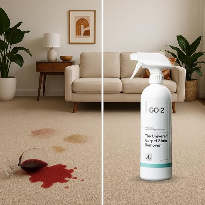GO-2 Universal Carpet Stain Remover, Liquid, Citrus Scent, 24 OZ, Scented, for Carpet
