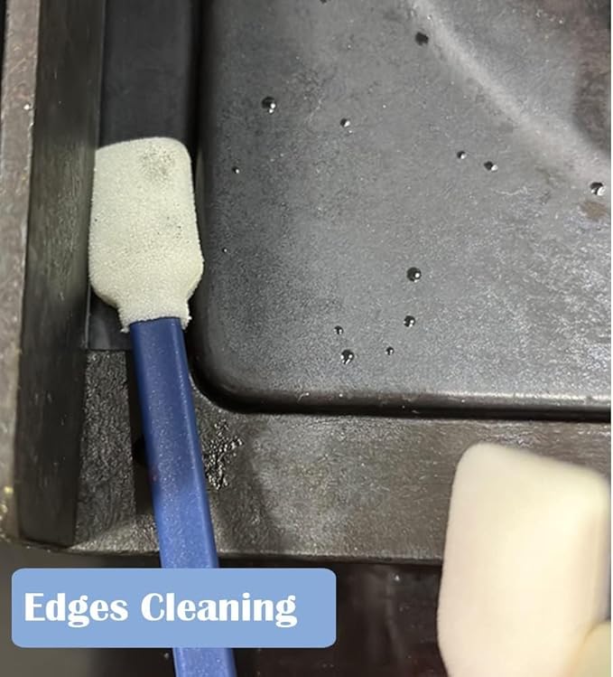 Wellgler's 200pcs Disposable Crevice Cleaning Brush，car air-Conditioning Vents Brush， Window Rails 、Door Rails、Refrigerator Gaps 、Toilet Gaps Brush (Dark Blue)