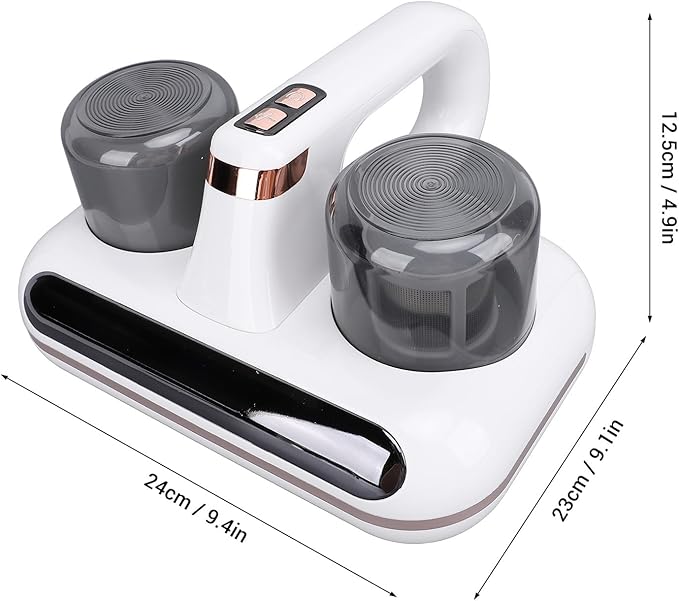 Mattress Vacuum Cleaner, Handheld Bed Vacuum Cleaner 16Kpa Suction Low Noise with 4 Filter, Cordless Handheld Bed Vacuums Effectively Clean Up Bed, Pillows, Sofas, Carpets