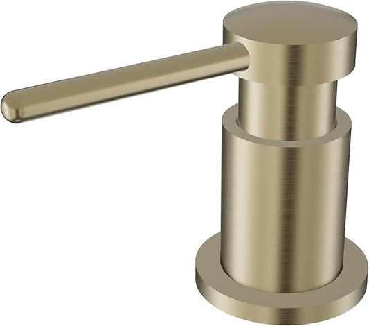 Karran SD55 Kitchen Soap Dispenser – Premium Lead-Free Brass, Dual Refill Options, 47" Undermount Tube for Large Bottles, Self-Priming Pump, Commercial-Grade Durability Spot Free Champaigne Bronze