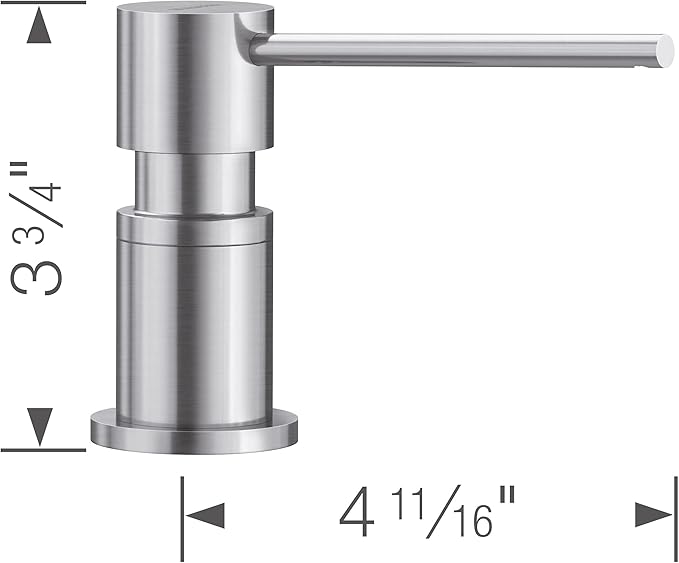 BLANCO, Stainless 402299 LATO Kitchen Soap Dispenser, 10 oz
