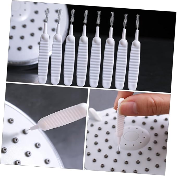 Flexible Drain Cleaning Brush Set 20 Pieces Spiral Bristle Sewer Clog Remover Tool for Kitchen Sink Bathroom Sprayer Cleaning, Sturdy Plastic Handle, Suitable for Household Drain
