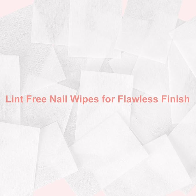 Eyxformula 270 Pcs Lint Free Nail Wipes - Thick and Absorbent Gel Polish Removal Cotton Pads Nail Supplies for Home & Salon Manicure