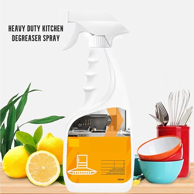 Heavy Duty Kitchen Degreaser Spray, Multi Functiona Foam Degreaser Spray for Kitchen, Heavy-Duty Oil Stain Cleaner Spray for Surfaces All Purpose Cleaning (1PCS)