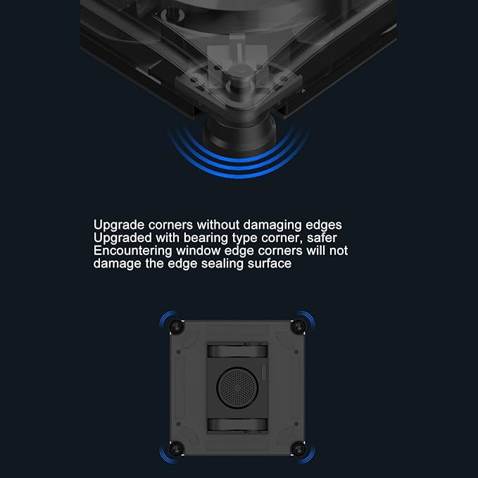 Window Cleaning Robot, 100 to 240V 2800Pa Auto Adjust Suction Power AI or Remote Control Pathway Planning Low Noise Robot for High Rise