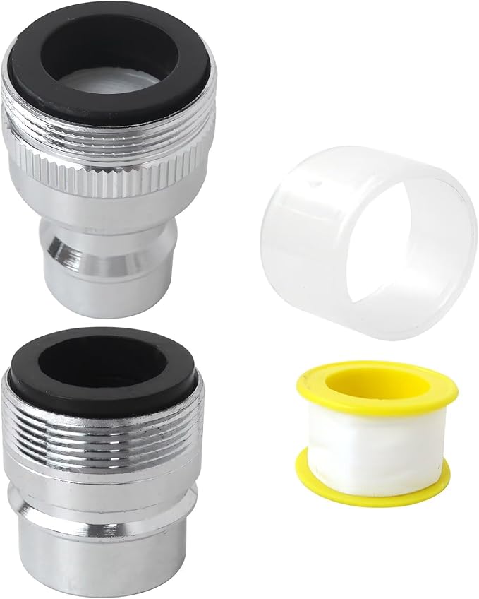 Metal Portable Dishwasher Faucet Adapter, Brass Faucet Aerator Adapter for Portable Dishwasher, Chrome
