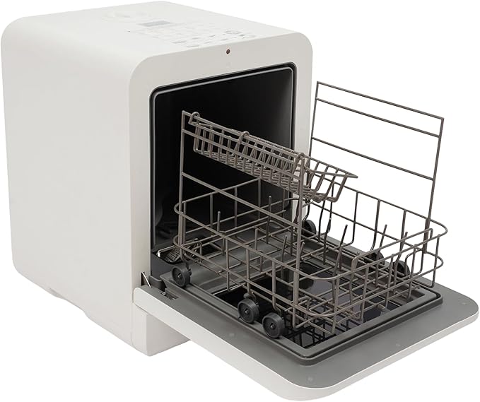 Countertop Dishwasher 800W Portable Compact Dishwasher with LED Display, 3 Wash Modes, 4L/135oz Water Consumption, Dual Water Supply, 360° Washing Dish Washer for Dorm, Apartment, RV 110V