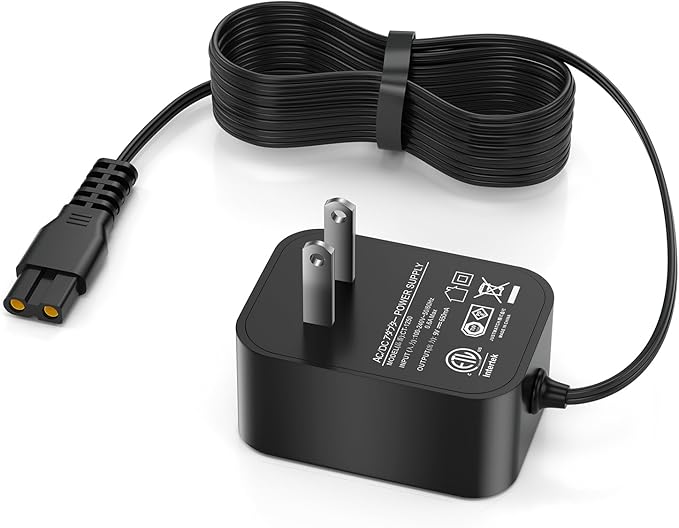 9V Charger for LABIGO/Voweek/Khelfer/Homitt Electric Spin Scrubber Power Cord 5.9FT, 2 Prong