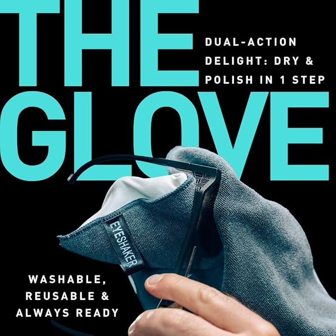 Set - Patented Glasses Cleaning Device - Bifocals Cleaner with Microfiber Cleaning Cloth - Innovative Eyeglasses Washing Tool for Lenses and Frames - Like at The Optician