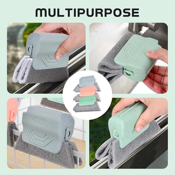 Magic Window Track Cleaner, 2026 New Window Groove Cleaning Brush Tools Set, Sliding Door Track Cleaner Hand-held Window Track Cleaner Brushes Tools for Window lides Gaps Tile Lines Shutter (12PCS)