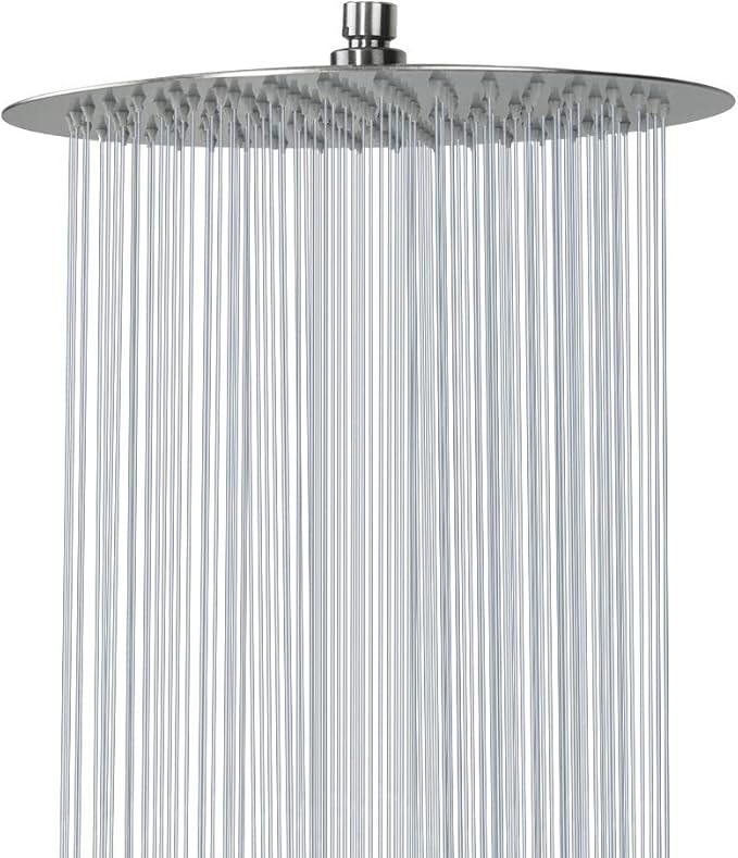 NearMoon Rain Shower Head, Ultra-Thin Design-Pressure Boosting, Awesome Some Experience, High Flow Stainless Steel Rainfall Head (12 Inch, Brushed Nickel)