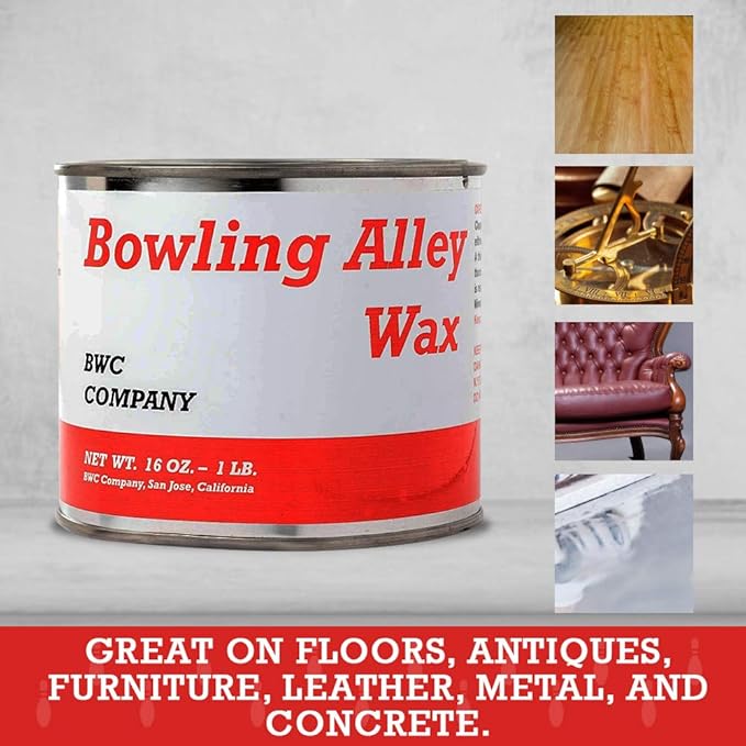 Bowling Alley Wax, Clear Paste, 16 oz. Can - Surface Protection Wax for Polishing & Cleaning