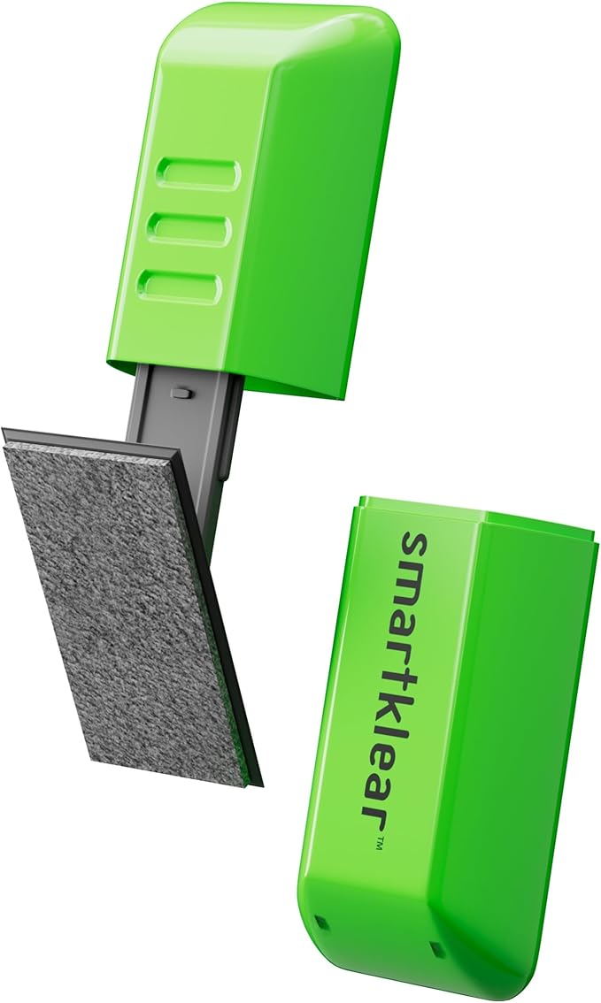 CarbonKlean SmartKlear Smart Phone Screen Cleaner - Compatible with iPhones, Androids, and More - Cleaner with Carbon Microfiber Tech-Lime Green-1 Count (Pack of 1)