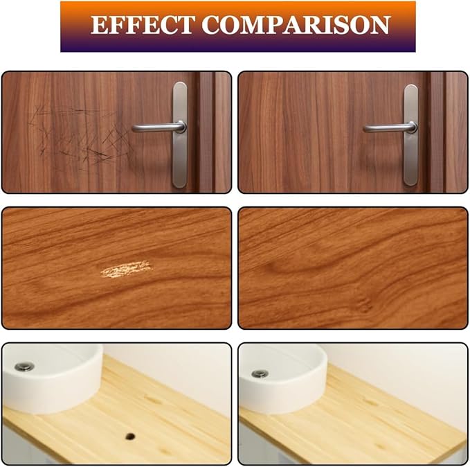 Laminate Floor Filler Repair Kit- Hardwood Floor Vinyl Lvp Repair Kit with Upgraded Heat Pen Wax Set Cover Scratches, Stains, Cracks, Holes for Floor& Wooden Furniture Stair Door Cabinet Table etc.