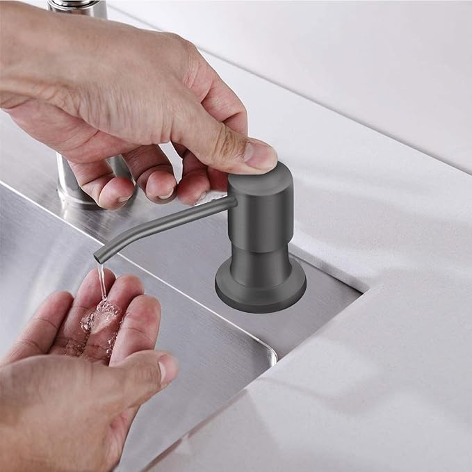 Sink Soap Dispenser, Kichen Sink Soap Dispenser, 47" Extension Tube kit, Under Sink Soap Dispenser Pump, No Need More Refills （Gray）