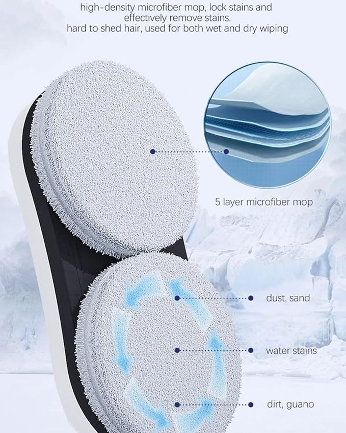 90W Electric Window Cleaner Robot, 2800Pa Smart Cleaner Cleaning Robot, Glass Vacuum Robot