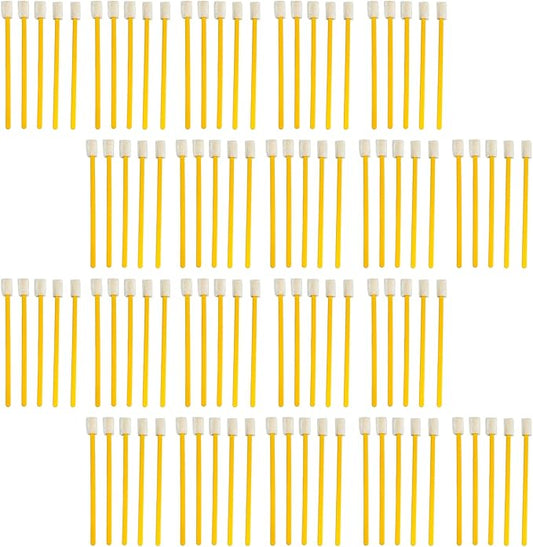 Evaclean Swilly Original Disposable Crevice Brushes - 100 Pack - Versatile Cleaning Tool for Tight Spaces, Window Tracks, Keyboards, Car Vents, and Household Use (Yellow)