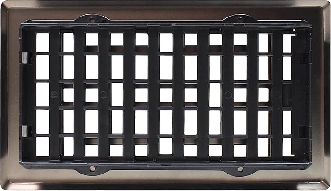 Decor Grates AJH408-RB Oriental Floor Register, 4x8 Inches, Rubbed Bronze Finish