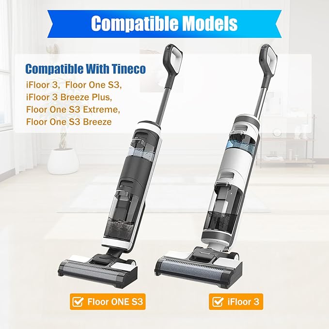 Replacement Brush Rollers Compatible with Tineco Floor ONE S3/iFloor 3 Breeze Cordless Wet Dry Vacuum Cleaner Rollers for Tineco Floor Cleaner