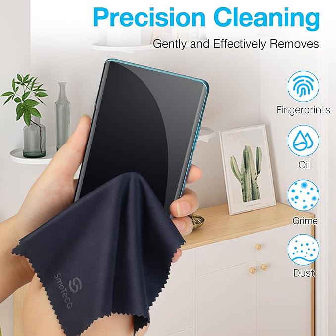SmoTecQ 12 Pack Microfiber Lens Cleaning Cloths – Ultra-Soft, Scratch-Free Eyeglass Cloths for Glasses, Screens & Cameras – 7×6 in, Assorted Colors