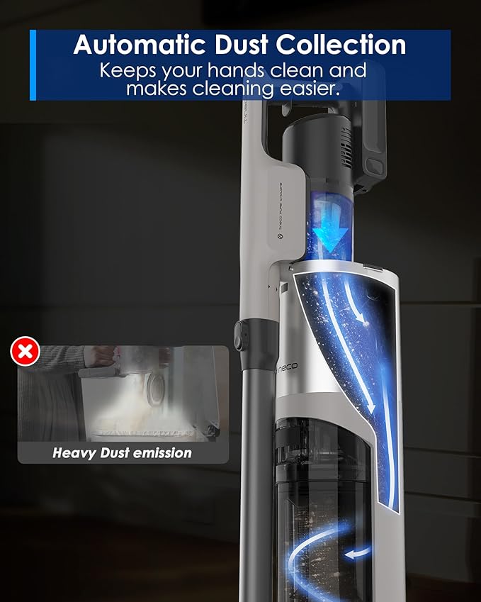 Tineco Pure ONE Station 5 Pro Cordless Vacuum, Automatic Dust Collection, 200AW Powerful Suction, ZeroTangle Brush, Up to 100 Minutes Runtime, Stick Vacuum Cleaner for Pet Hair, Carpet & Hard Floor