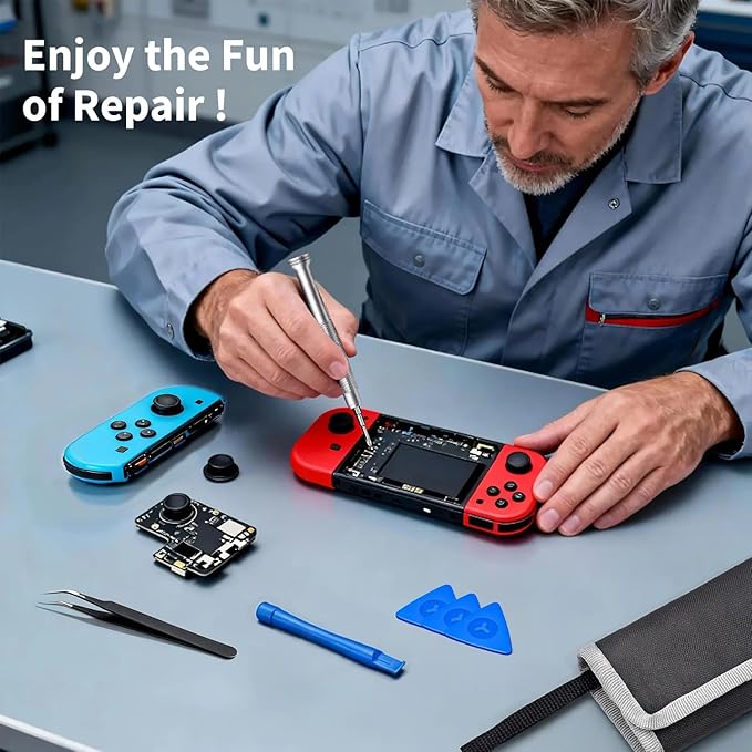Repair Tool Kit for Nintendo Xbox PS5 PS4, 23 in 1 Triwing Screwdriver Set with T6 T8 T9 T10 Torx 3.8 4.5 Gamebit for Switch Joycon Gamecube Controller NES SNES N64 3DS
