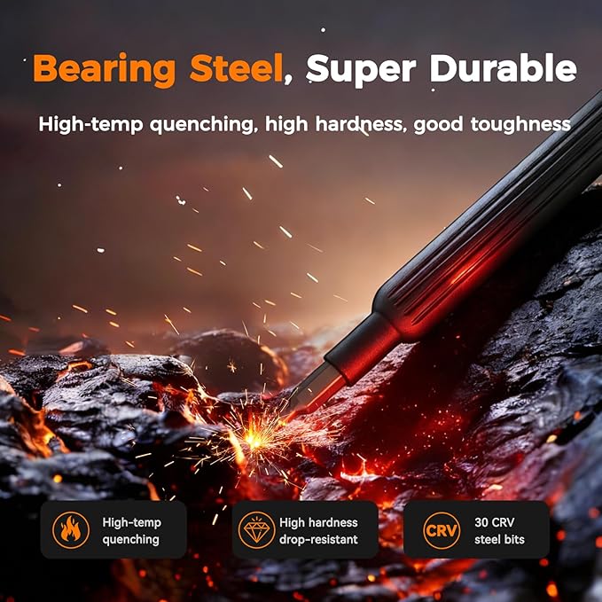 31 in 1 Precision Torx Screwdriver Set, Magnetic S2 Steel Bits with Portable Cylindrical Case. Mini & Small Screwdriver Set for Electronics, Laptop, iPhone, PS5, Switch (Black) (Black)