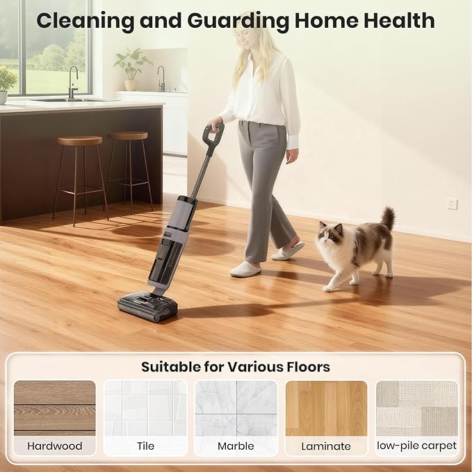 【Not for Switch S6 Stretch/S7 Pro】2 Roller Brush and 4 HEPA Filter Replacement for Tineco Floor One Stretch S6,S7 Stretch Ultra,S7 Stretch Steam,S9 Artist Pro/Steam,i5/i6 Stretch