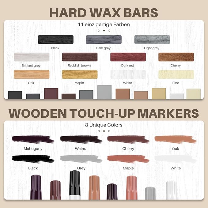 Laminate Floor Repair Kit with Heat Pen - 11 Colors Repair Floor Wax Furniture Touch Up Marker Pen, Vinyl Floor Repair Kit Restore Any Holes, Scratches, Cracks, Stains for Floor, Table, Door, Cabinet