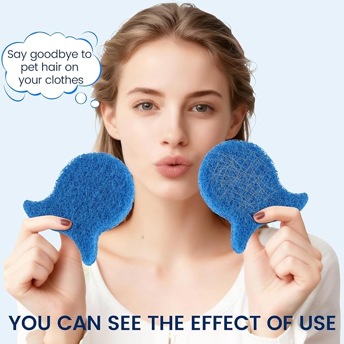 6 PCS Pet Hair Remover for Laundry, Reusable Dog & Cat Fur Catcher Tool, Effectively Removes Pet Hair, Lint and Dander from Bedding and Clothing, Suitable for Washing Machines, Dryer