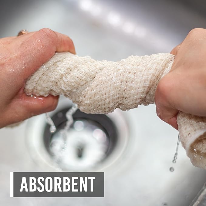 Old Fashion 100% Cotton Made in The USA Highly Absorbent Kitchen Towels - Set of 2-24"x15"