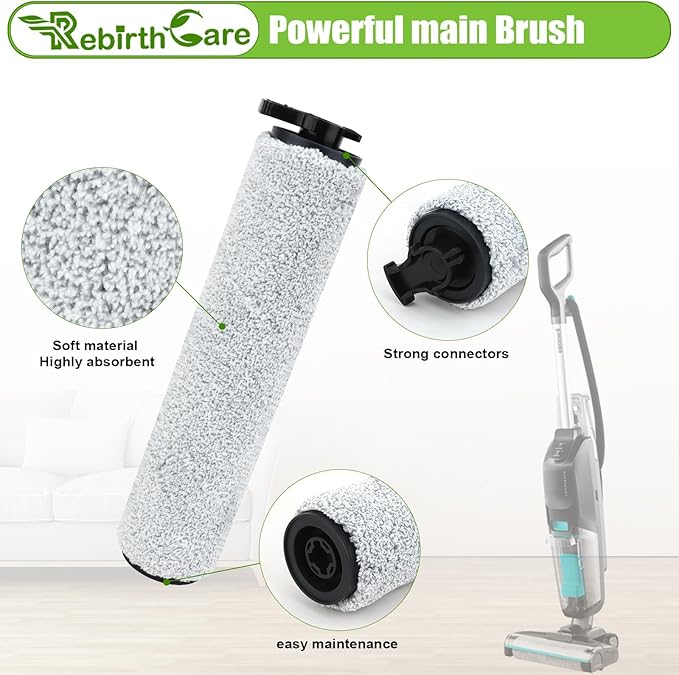 3831 Brush Roll and Filter Replacement Parts for Bissell Crosswave Hard Floor Expert Vacuum 3831 HF2 3845N 3847 3848 4 Pack for Floor Scrubber Wet Dry Vacuum Accessory Kit, 2 Brush Rolls & 2 Filters