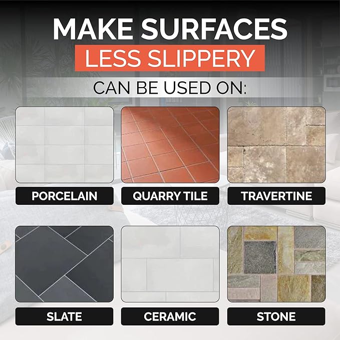 Stone Grip Industrial Non-Slip Floor Treatment for Tile and Stone to Prevent Slippery Floors. Indoor/Outdoor, Residential/Commercial, Works in Minutes for Increased Traction (4 Gallon)