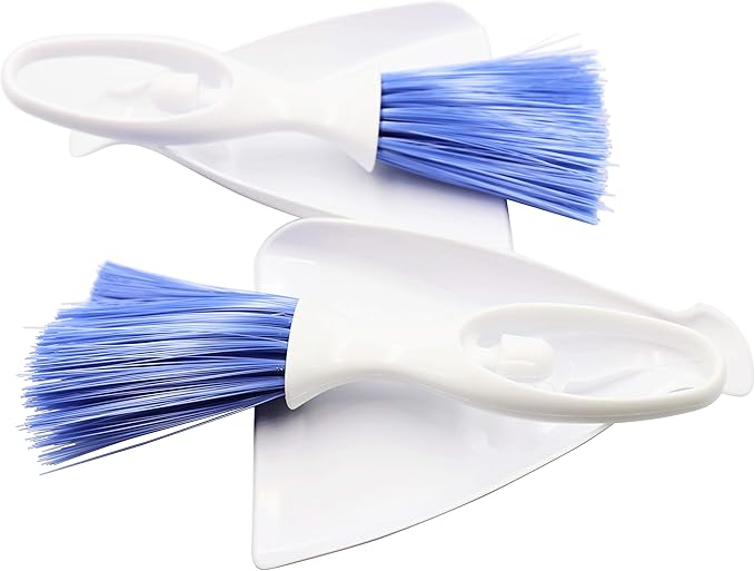 LBY Hand Broom and Dustpan Set, Mini Brush Nesting Tiny Cleaning Whisk, Ergonomic Grip Handle for Desk, Keyboard, Car Cleaner Tools 2 in 1