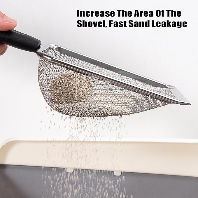 GKYZBB Cat Litter Scoop,Stainless Steel Metal Cat Litter Scoop,Easy to Clean,Suitable for Cleaning cat Litter,Beach Shovel