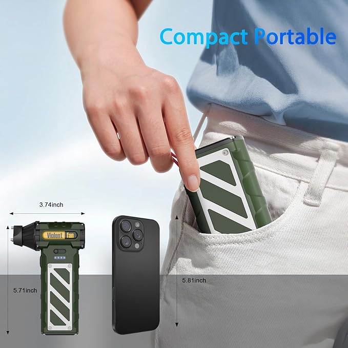 Electric Air Duster-Compressed Air Duster,60mph Wind Stepless Speed Canned Air for PC/Computer/Blaster/Electronics/Home Cleaning, 150000RPM Air Blower to Spray Air Can Dust Off Keyboard Cleaner(Green)